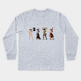 Pirate Girl 3 Kids Long Sleeve T-Shirt